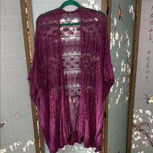 Lane Bryant Plum Lace Cover-Up